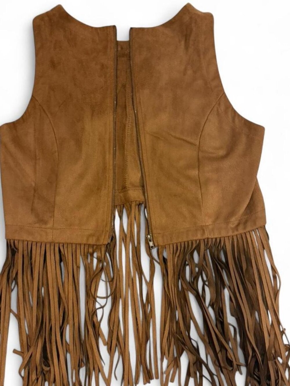 Women's Brown and Tan Gilet